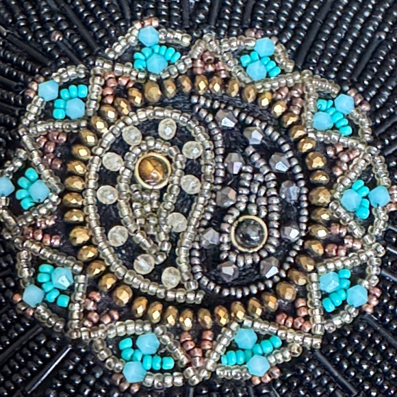 Mary Frances Black Beaded harmony convertible crossbody wallet - Picture 4 of 11